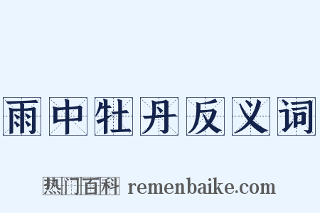 雨中牡丹反义词是什么意思的图片